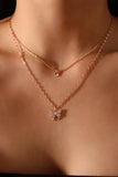 18K Rose Gold Plated Butterfly Thin Layer Necklace
