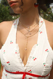 18K Real Gold Plated Diamond Starlight Cross Necklace