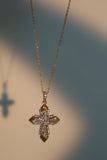 Mix Metal Cross Necklace