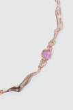18K Rose Gold Plated Multi Purple Opal Wave Necklace