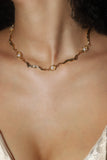 18K Real Gold Plated Multi Pearls Wave Necklace
