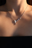 Platinum Plated Natural Shell Butterfly Necklace