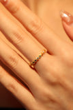 18K Gold Vermeil Multi Color Ring