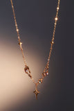 18K Real Gold Plated Moonstones Star Necklace