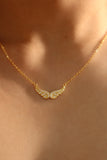 24K Gold Vermeil Diamond Angel Wings Necklace