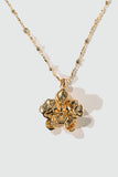 18K Real Gold Plated Orchid Necklace