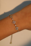 14K Real Gold Plated Diamond Lucky Leaf Bracelet