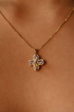 18K Real Gold Plated Spinning Lucky Leaf Necklace