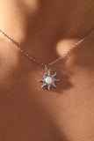 White Opal Sun Necklace