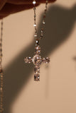 Stainless Steel Diamond Cross Necklace