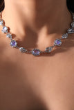 Platinum Plated Multi Moonstone Shell Necklace