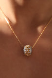 18K Real Gold Plated Diamond Lace Necklace