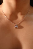 925 Sterling Silver Moonstone Sun Stars Necklace