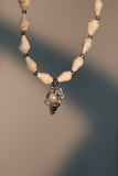 Platinum Plated Natural Shell Pearl Necklace