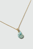18K Gold Vermeil Blue Conch Necklace