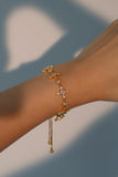 18K Real Gold Plated Multi Diamond Cross Bracelet