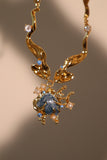 18K Real Gold Plated Blue Shell Necklace