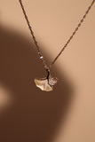 Natural Shell Ginkgo Necklace