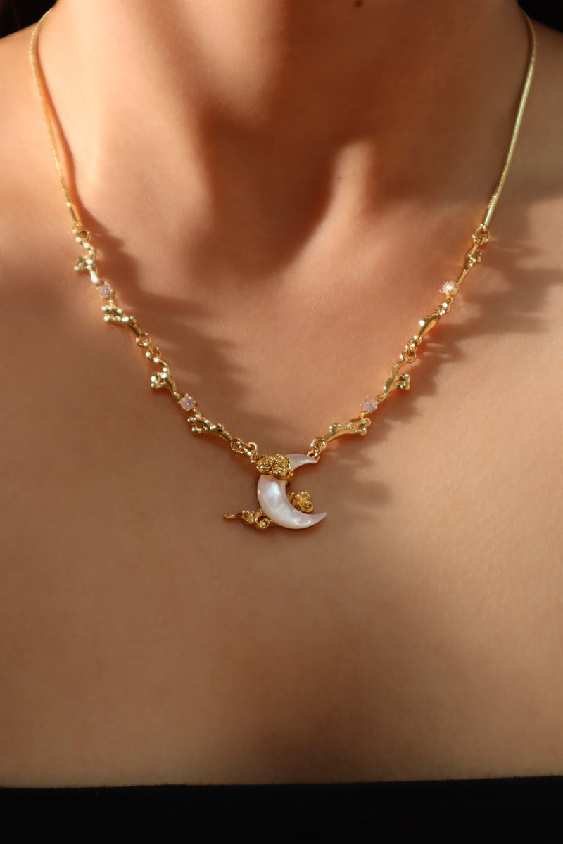 Gold-plated mystery moon necklace blind box with a randomly selected celestial pendant