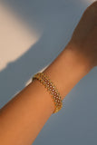 24K Real Gold Plated Diamonds Gypsophila Bracelet