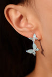 Blue Butterfly Fluttering Earrings