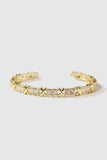14K Real Gold Plated Diamond Cross Bracelet