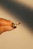 18K Gold Vermeil Diamond T Ring