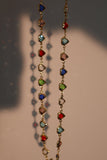 18K Real Gold Plated Multi Color Heart Gem Necklace