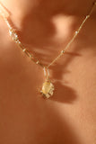 14K Real Gold Plated Opal Droplet Necklace