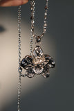 Platinum Plated Orchid Necklace
