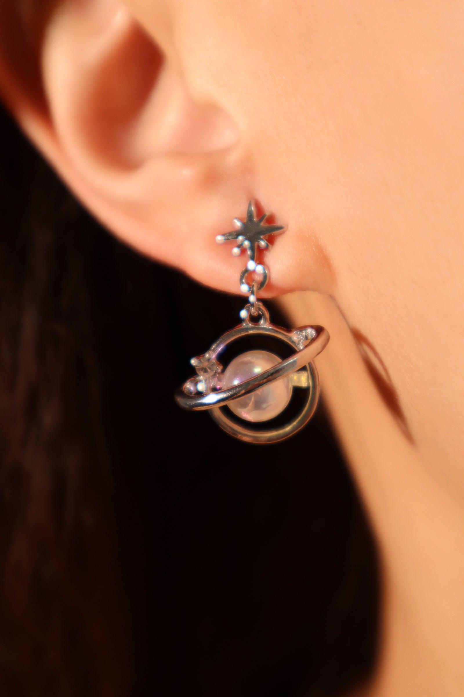 Satum Star Pearl Earrings