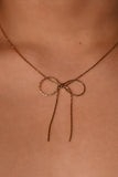 18K Gold Stainless Steel Coquette Necklace