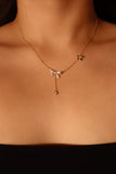 14K Gold Vermeil Diamond Bowknot Necklace