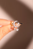 Diamond Moon Star Ring
