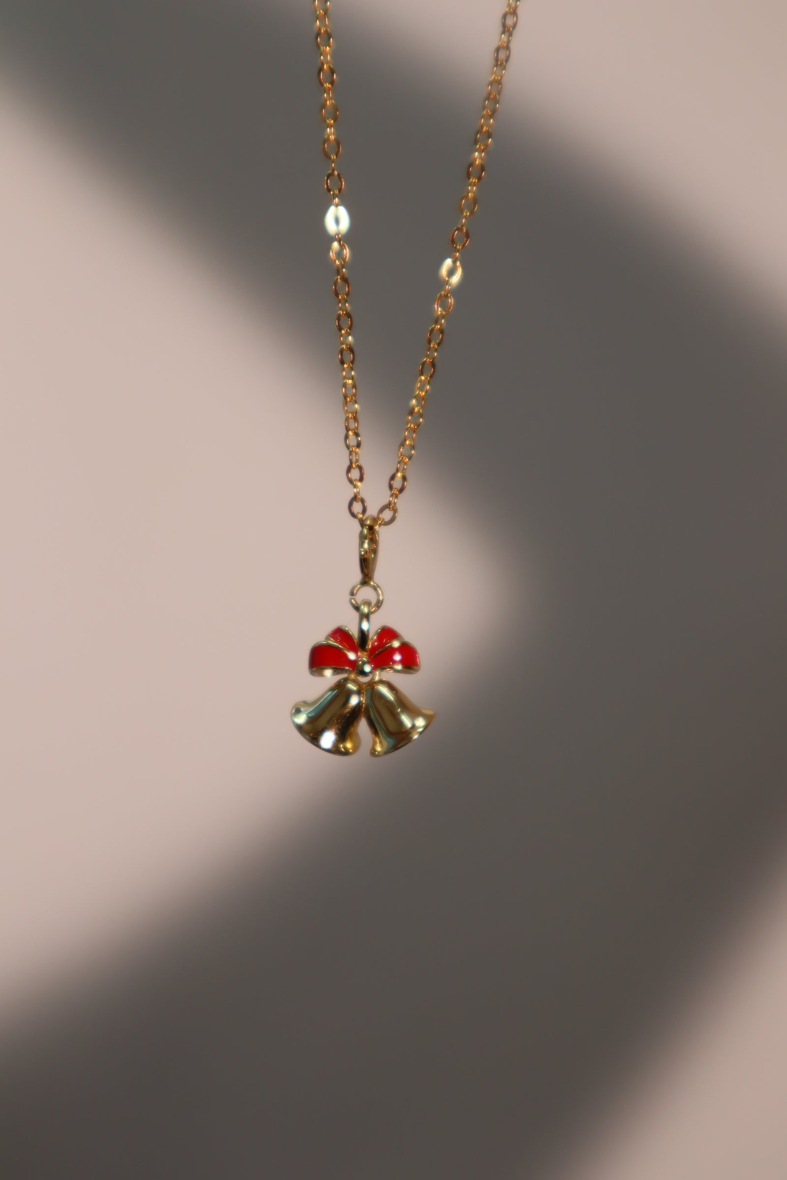 18K Gold Vermeil Christmas Bell Necklace