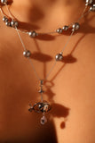 Multi Pearl Saturn Star Necklace