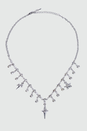 Multi Diamond Star Necklace
