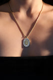 18K Gold Stainless Steel Virgin Mary Pendant Necklace