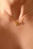 18K Gold Vermeil Bowknot Pendant Necklace