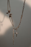Diamond Bow Star Chain Necklace