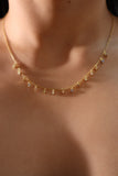 18K Gold Vermeil Multi Color Gems Necklace