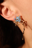 18K Real Gold Plated Blue Shell Earrings