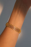 24K Real Gold Plated Diamonds Gypsophila Bracelet