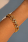 24K Real Gold Plated Diamonds Gypsophila Bracelet