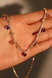 14K Real Gold Plated Color Gemstones Necklace (Pre-order)