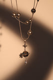 Multi Pearl Saturn Star Necklace