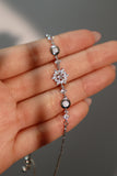 Platinum Plated Diamond Snowflake Bracelet