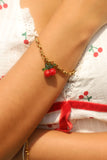 18K Real Gold Plated Cherry Pearls Bracelet