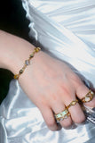 18K Real Gold Plated Citrine Diamond Bracelet