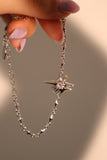 Platinum Plated Diamond Star Bracelet